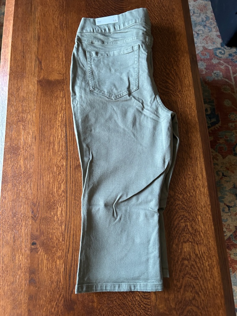 Lane Bryant Olive Green Pedal High Rise Capris
